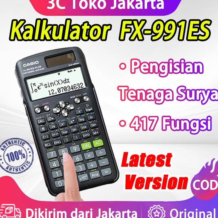 

Ready Terupdate Kalkulator Scientific Casio ilmiah FX991ESPlus Kalkulator Casio Scientific Calculator Portable Rechargeable Calculator 417 Various Functions Dukungan Untuk Muatan Surya