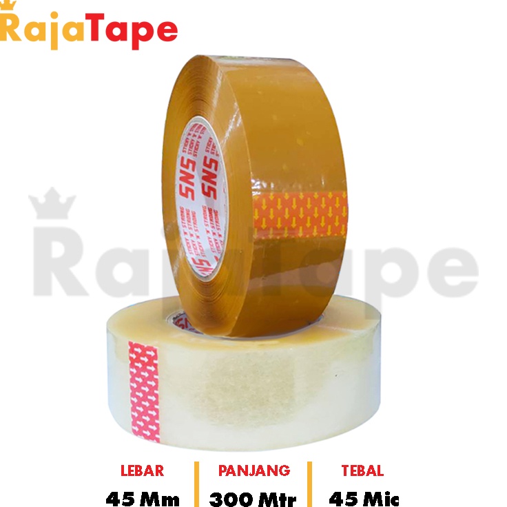 

Buruan Serbu Lakban Bening Coklat 5 Yard 3 Meter x 45 Mm x 45 Mic Sticky N Strong SNS