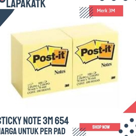 

Ready Diskon 3M Sticky Note 654 3M 1PAD