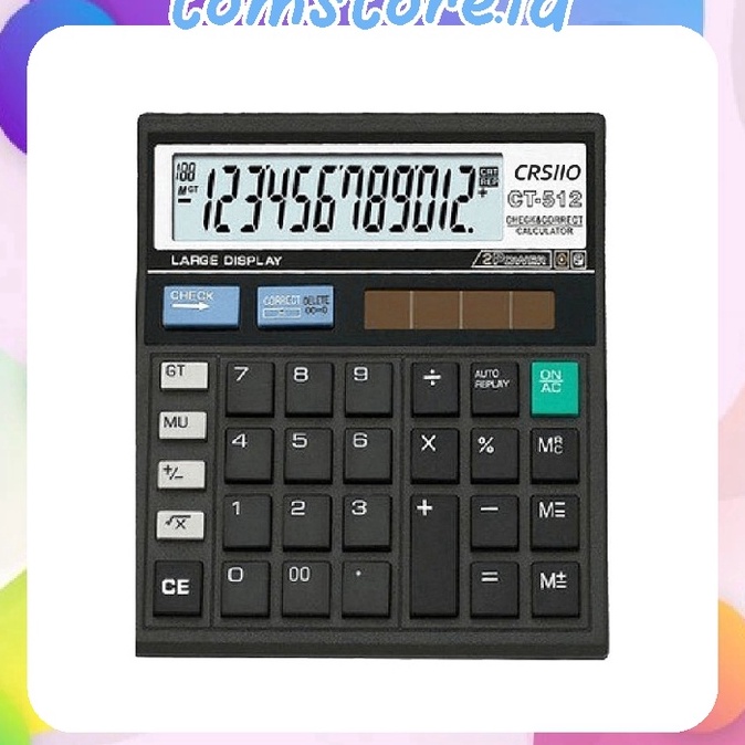 

Sekarang Murah TOMSTOREID Kalkulator 12 Digit Check Kakulator Dagang Besar Calculator CT 512 MURAH S2