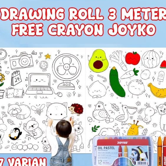 

Update Stok Drawing Roll crayon lembar mewarna