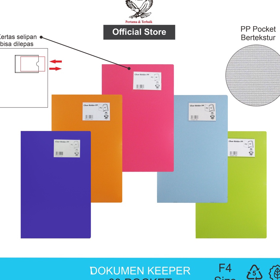 

Promo Spesial EAGLE Dokumen Keeper F4 FOLIO 6 Pocket Map Dokumen Clear Holder Document Keeper Display Book E 32