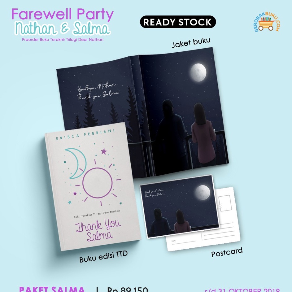 

Special Delivery Thank You Salma PAKET SALMA Edisi TTD Postcard Jaket Buku Erisca Febriani
