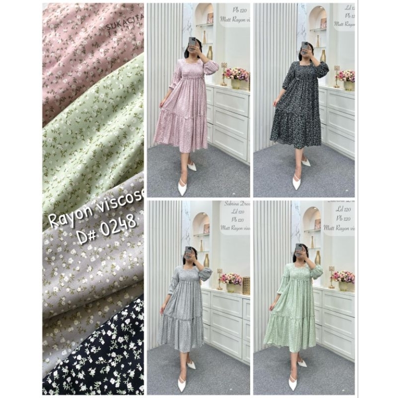 SMOKED DRESS SABRINE DRESS ANNISA FASHION DASTER KERUT DADA