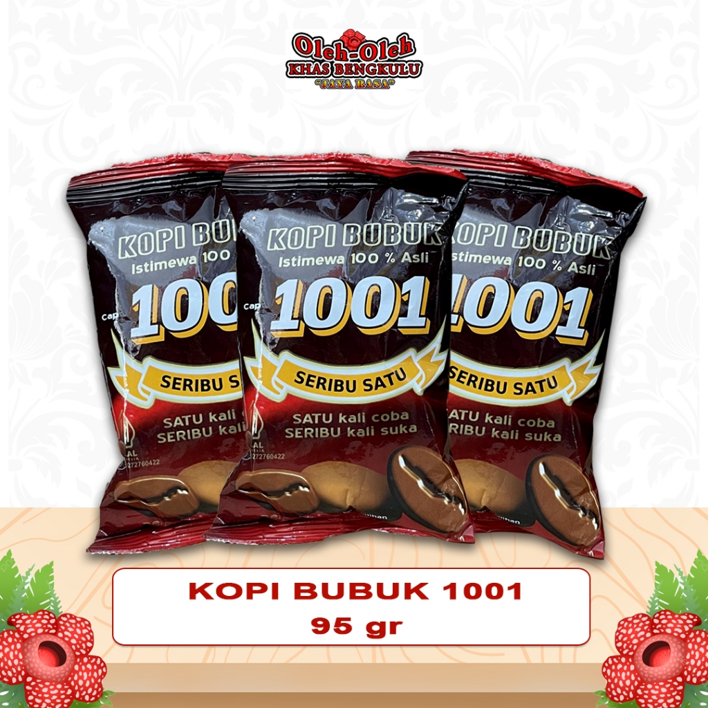 

Kopi 1001 95 gr / Kopi Asli Bengkulu / Kopi Oleh Oleh Bengkulu