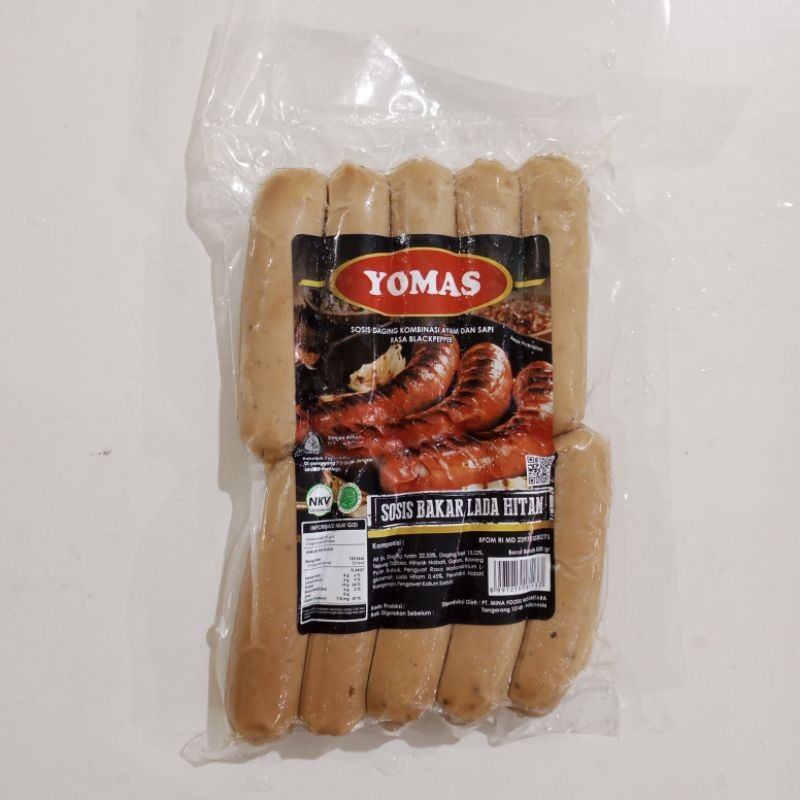 

YOMAS SOSIS BAKAR SAPI LADA HITAM 500GRAM ISI 10/MINI