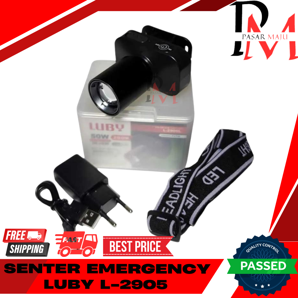 Senter Kepala Luby 50 Watt 2905 Zoom / Senter Luby L2905 Zoom