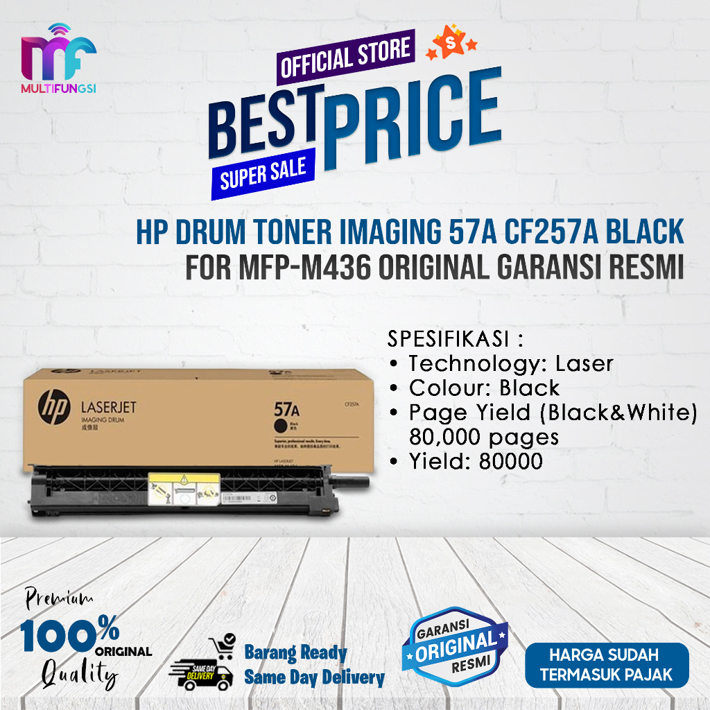 HP Drum Toner Imaging 57A CF257A Black For MFP-M436 Original Garansi Resmi