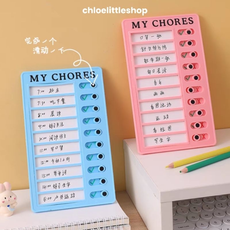 

Time Table My Chores | Papan My To Do List | Memo Board | Papan Jadwal TOYS