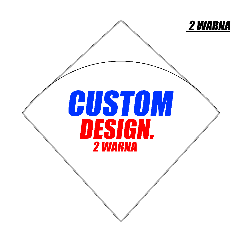 (CUSTOM) Design Sendiri sablon kertas layangan 2 warna