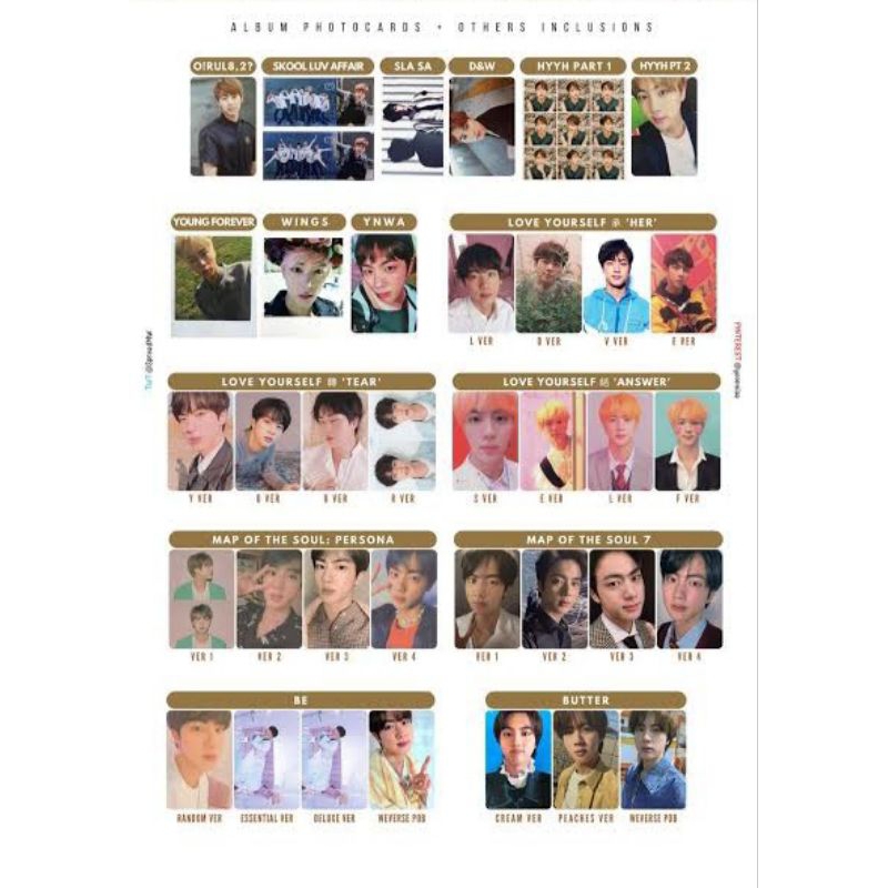 

Jin Photocard