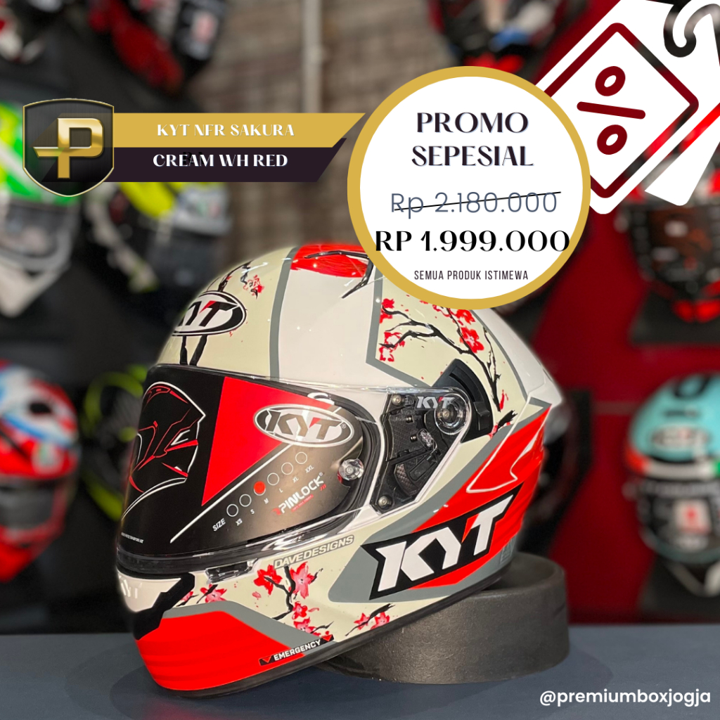HELM KYT NFR XAFI SAKURA / XAVI / FULL FACE / MOTIF SAKURA