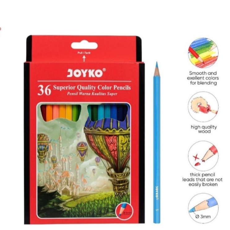 

Pensil Warna Joyko 36 Warna / CP-0128 Color Pencil