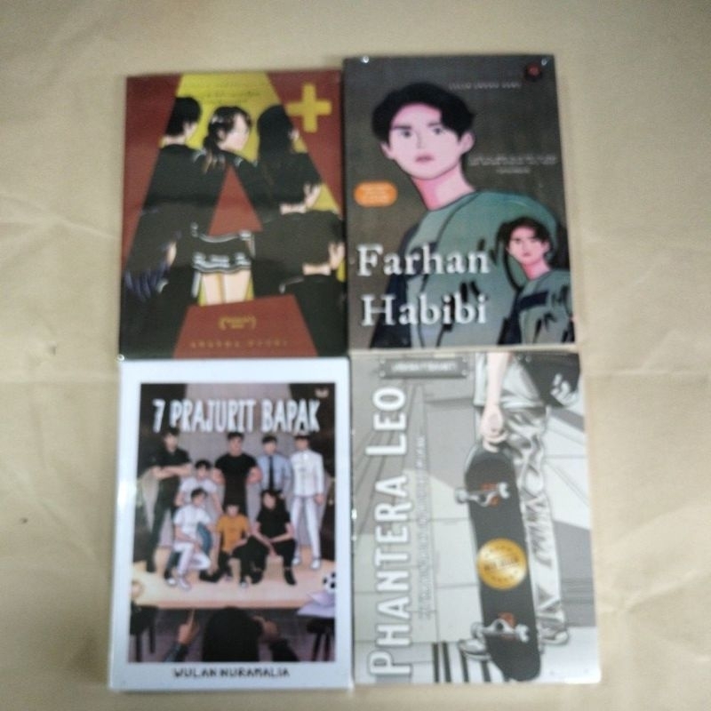 

Buku A + 7 Prajurit + Farhan Habibi + Phantera Leo + Nanti kita cerita + Banyak bercanda ori
