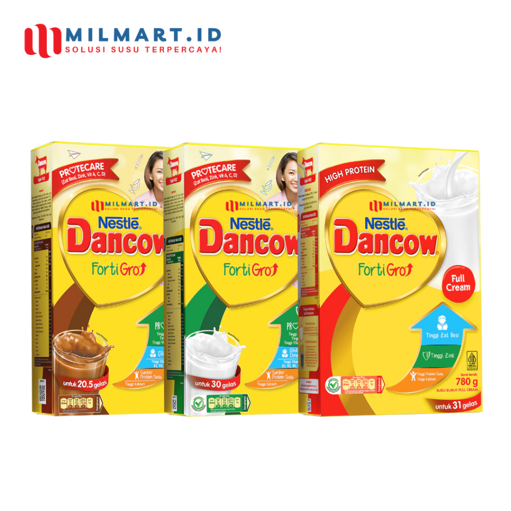 

NESTLE DANCOW FORTIGRO COKLAT/INSTANT/FULL CREAM 780 G SUSU BUBUK PERTUMBUHAN ANAK COKELAT 780G