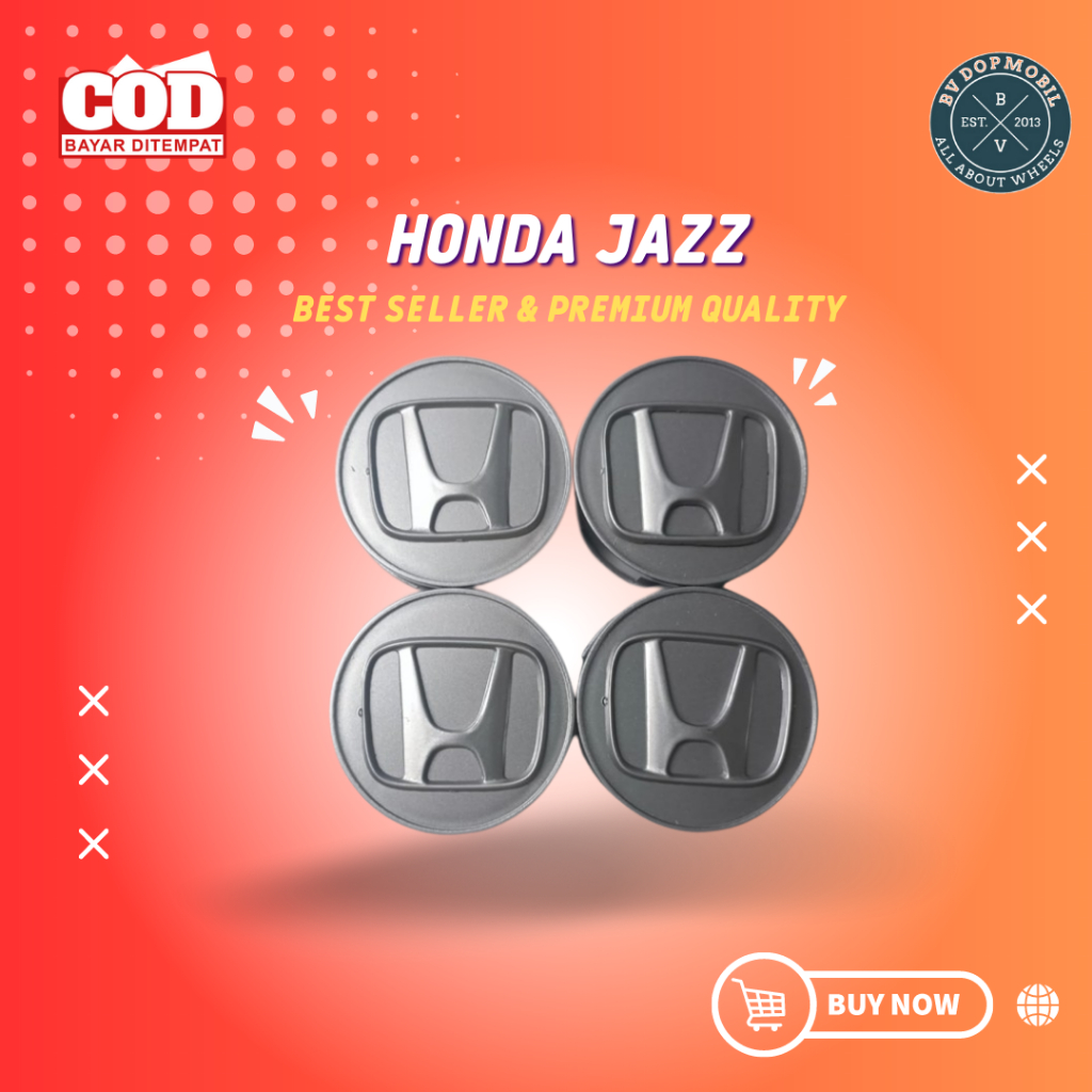 1Pcs 58mm HONDA Tutup velg Dop Mobil Jazz RS Mobilio Freed Brio Accord Ring 14 15 silver doff