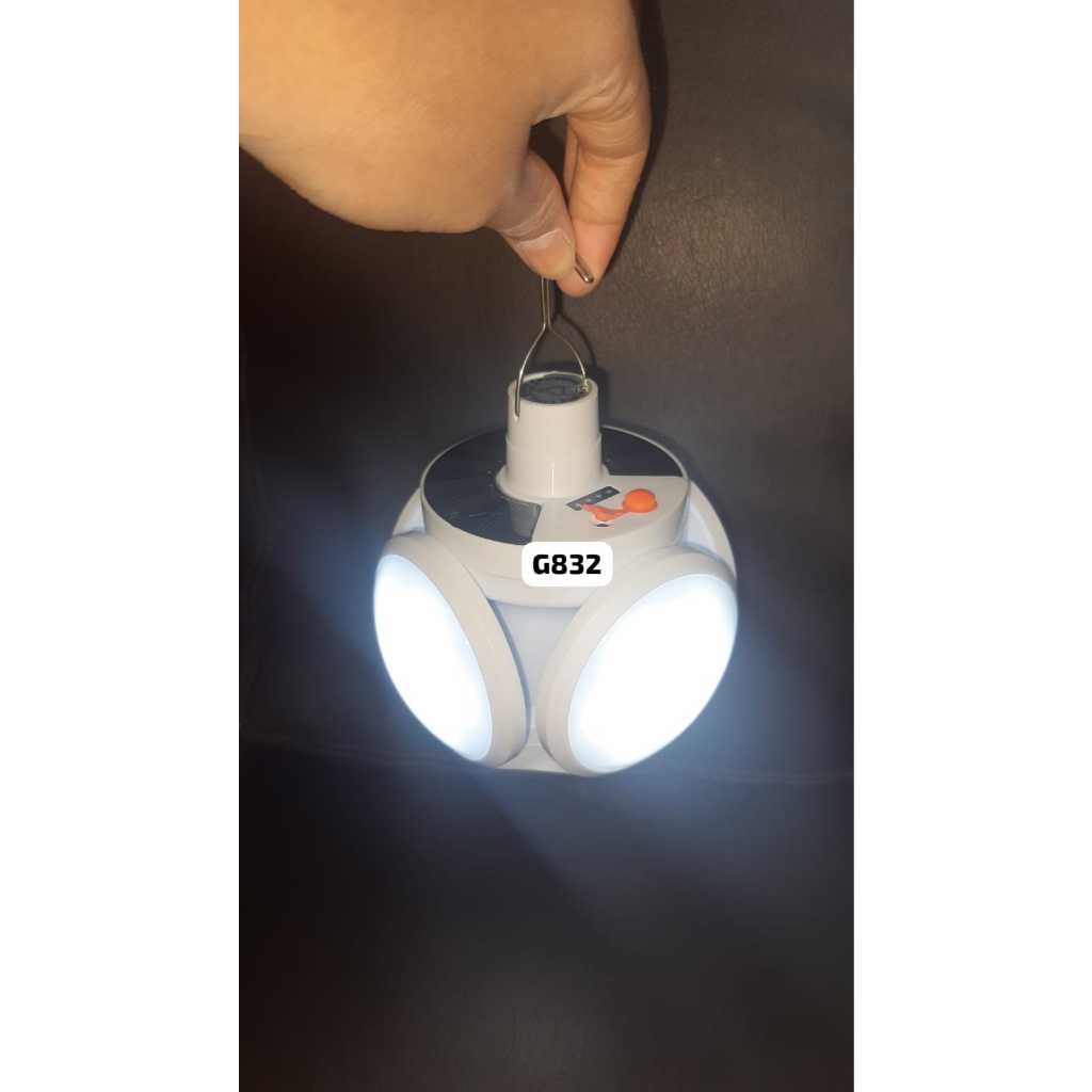G832 LAMPU SOLAR  CAS EMERGENCY LAMP BOLA GANTUNG LIPAT LED CHARGER TENAGA MATAHARI OTOMATIS