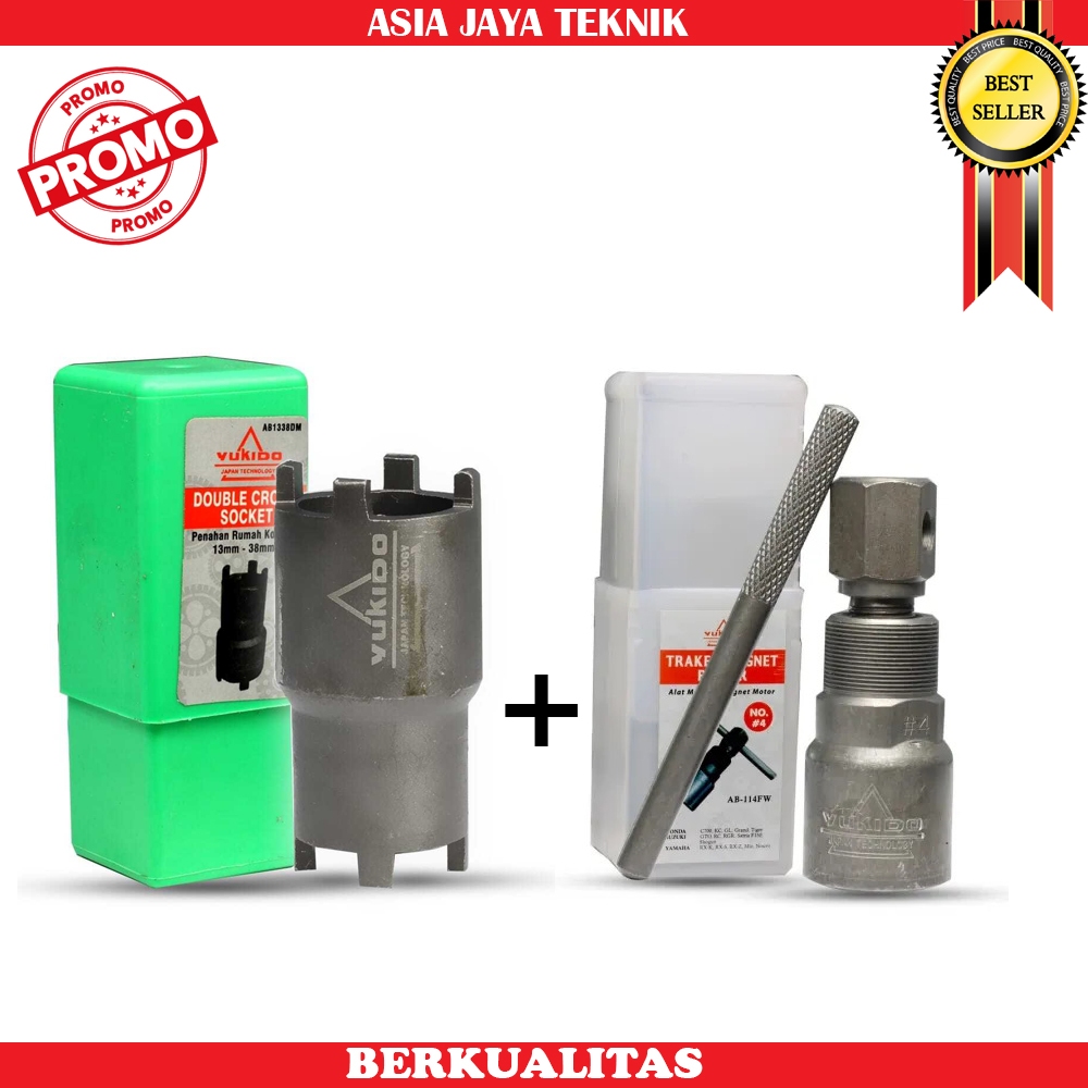(PAKET 2 ITEM) Magnet Puller NO #3 YUKIDO Treker Magnet No 3 Grand Tiger Shogun Satria GL RX Honda S