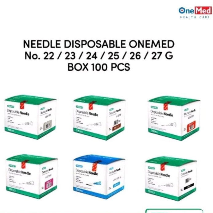 NEEDLE ONEMED 18G 23G 25G 26G 27G 30G