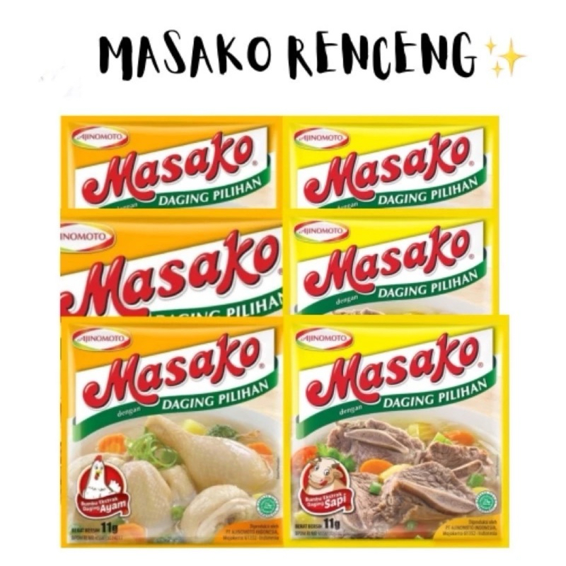 

masako penyedap rasa ayam 1 renceng/masako penyedap rasa sapi 8.5 gram