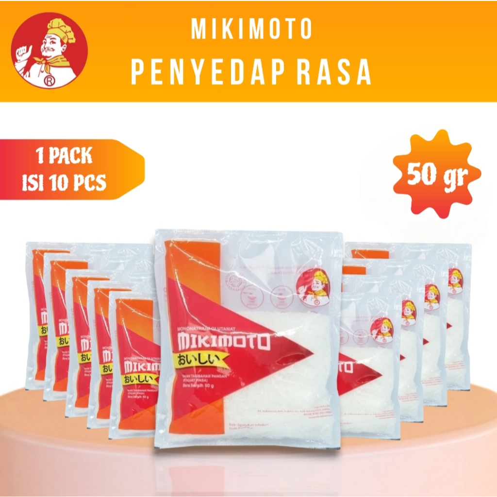 

MIKIMOTO Micin Msg Penyedap Rasa MM 50 - Kemasan 50gr (1 Pack Isi 10 Pcs)