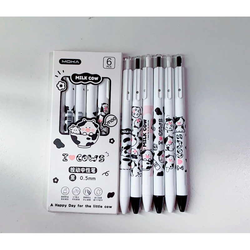 

Pulpen COW 0.5mm Black Ink Retractable