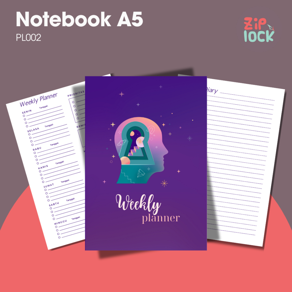 

PL002 Buku Jurnal Journal Mingguan Weekly Journal Weekly Planner Murah Estetik