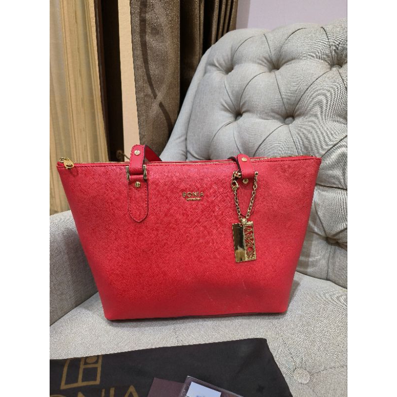 Bonia tote bag red