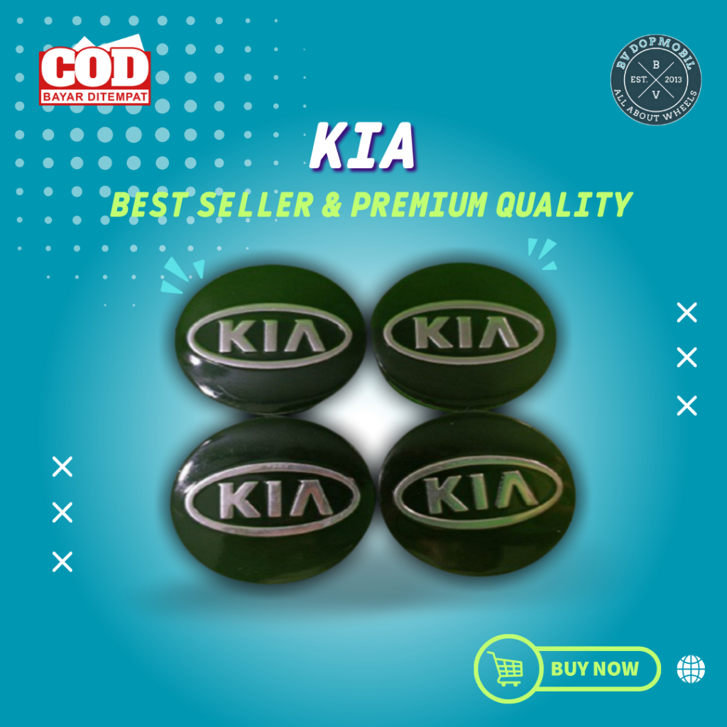 1pcs 60mm KIA Tutup velg Tutup Roda Dop Mobil Ring 14 15 Picanto Carens Sonet Carnival Hitam