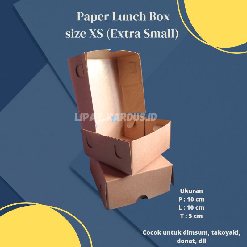 

Paper box extra small size XS / Box dimsum / Box takoyaki /Box donat/ Box kue/ kotak kue