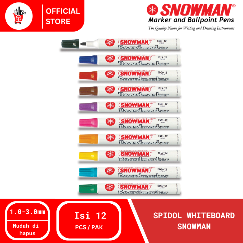 

Board Marker | Marker | Spidol Whiteboard Snowman BG-12 (1 PCS)