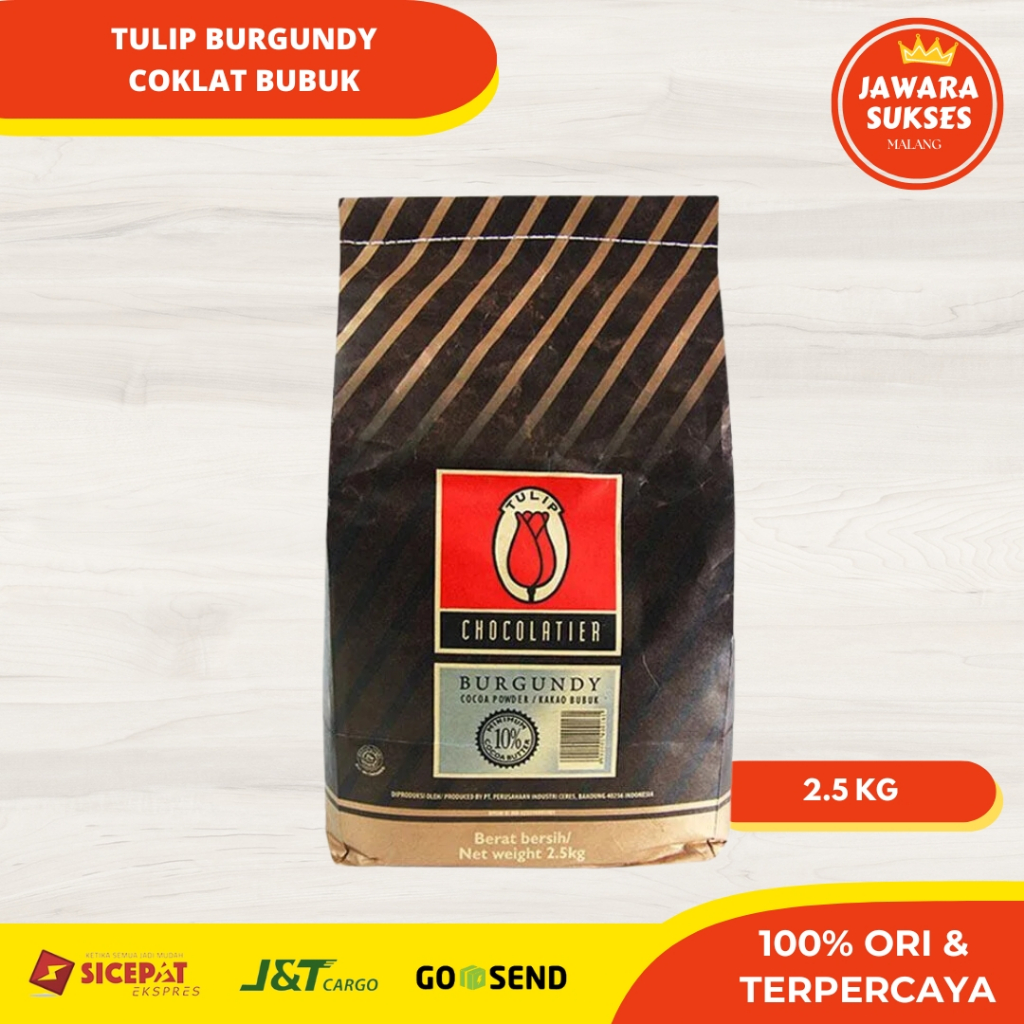 

[2.5 KG] Coklat Bubuk Tulip Burgundy | Bubuk Kakao | Cocoa Powder
