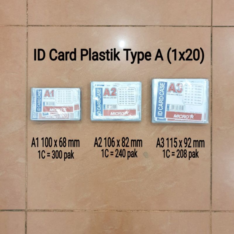 

plastik id card landscape A1 isi 20pcs..