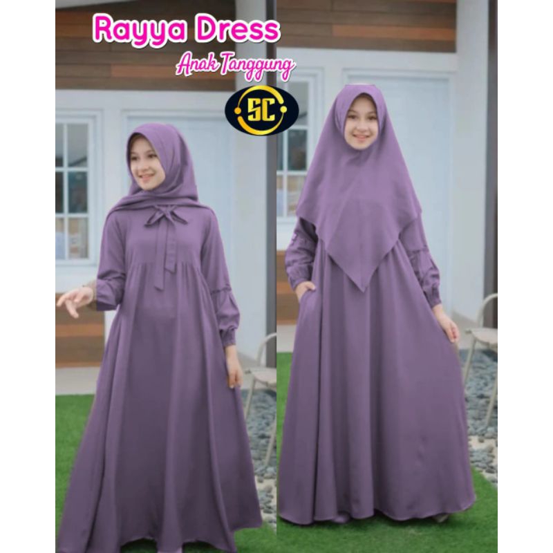 GAMIS SET HIJAB ANAK RAYYA MODEL TERBARU SUPER MEWAH/GAMIS ANAK IMPORT PREMIUM