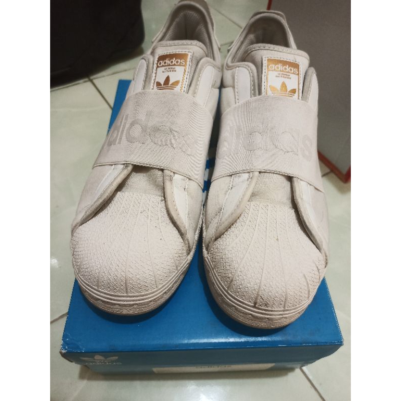 Sepatu Adidas Superstar Slip On Original white