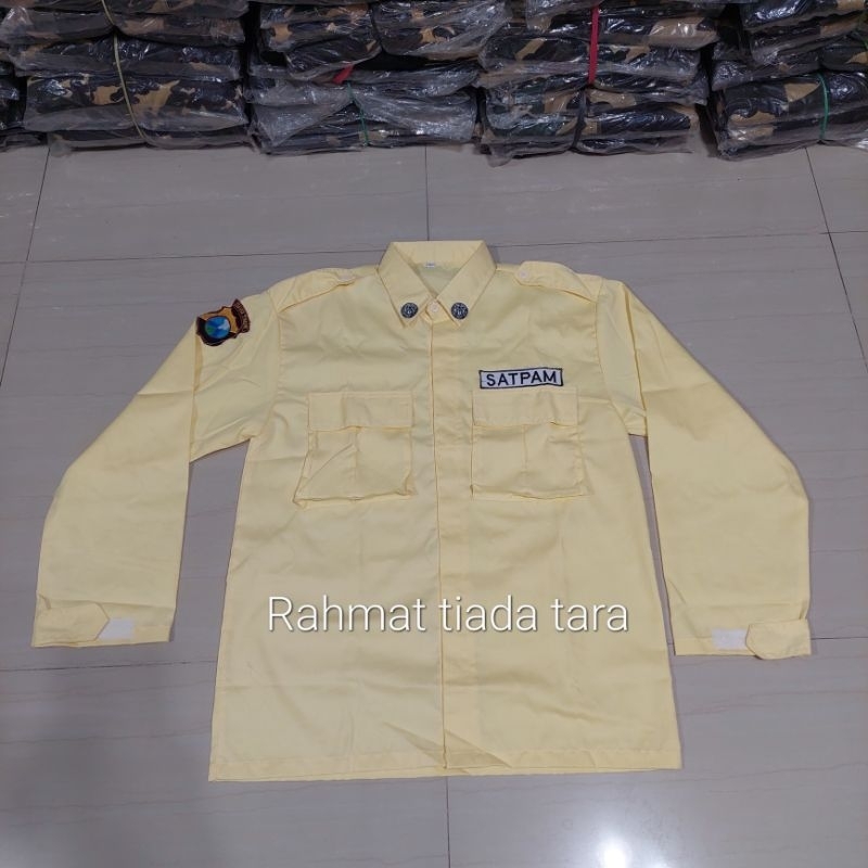 BAJU PDL SATPAM TERBARU/SERAGAM PDL SATPAM/ATASAN SATPAM KREM