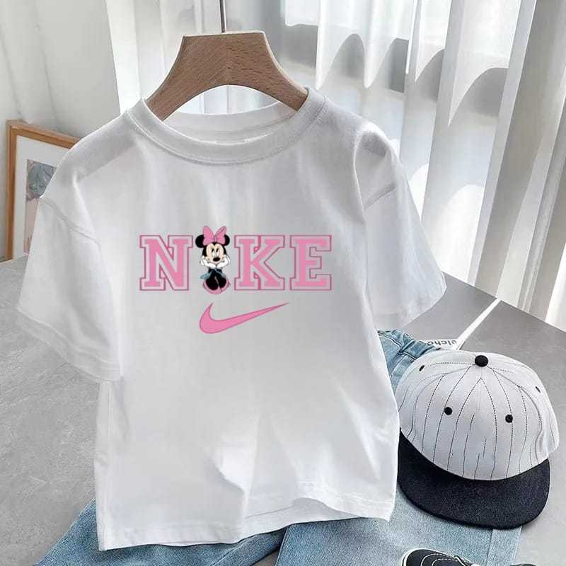 kaos anak usia 2-16th baju anak cewe Nike Minnie atasan anak perempuan kaos anak harian
