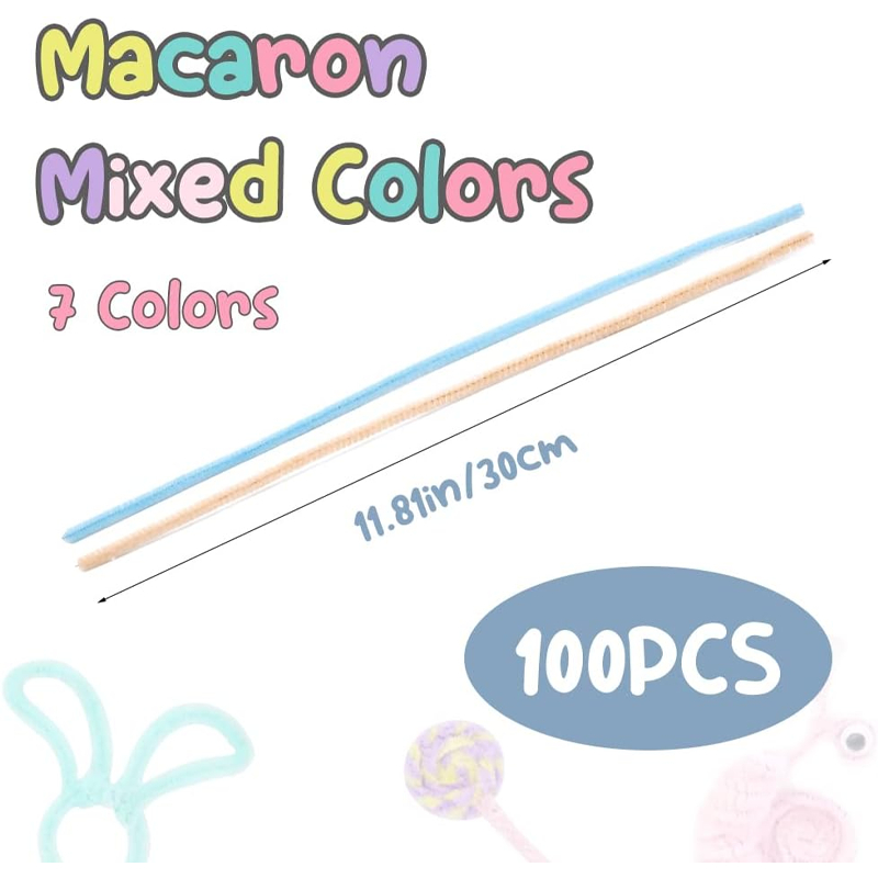 Partenzil 100Pcs Kawat Bulu Mercy Pastel Mix Kawat Kerajinan Tangan Kawat Bulu Mercy Metalik Kawat