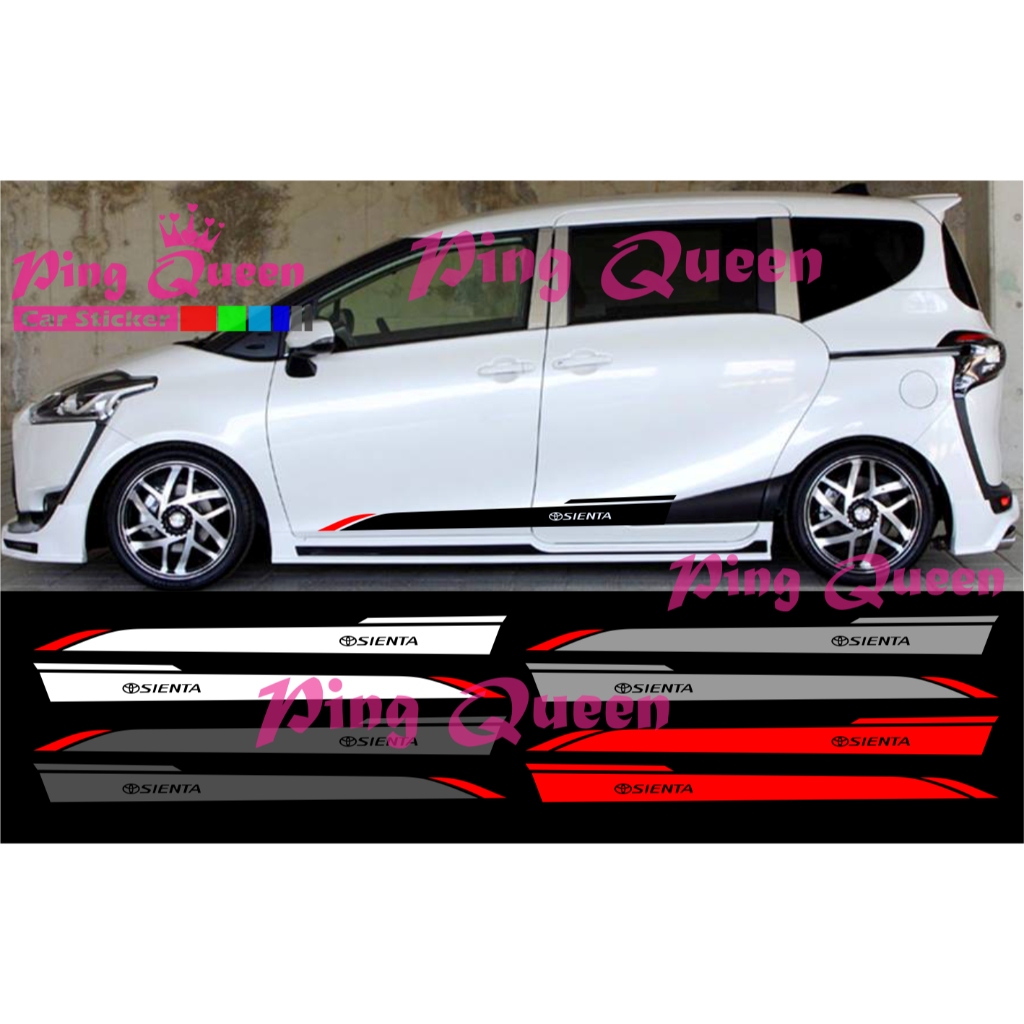CUTTING STICKER MOBIL SIENTA STICKER LIST MOBIL TOYOTA SIENTA