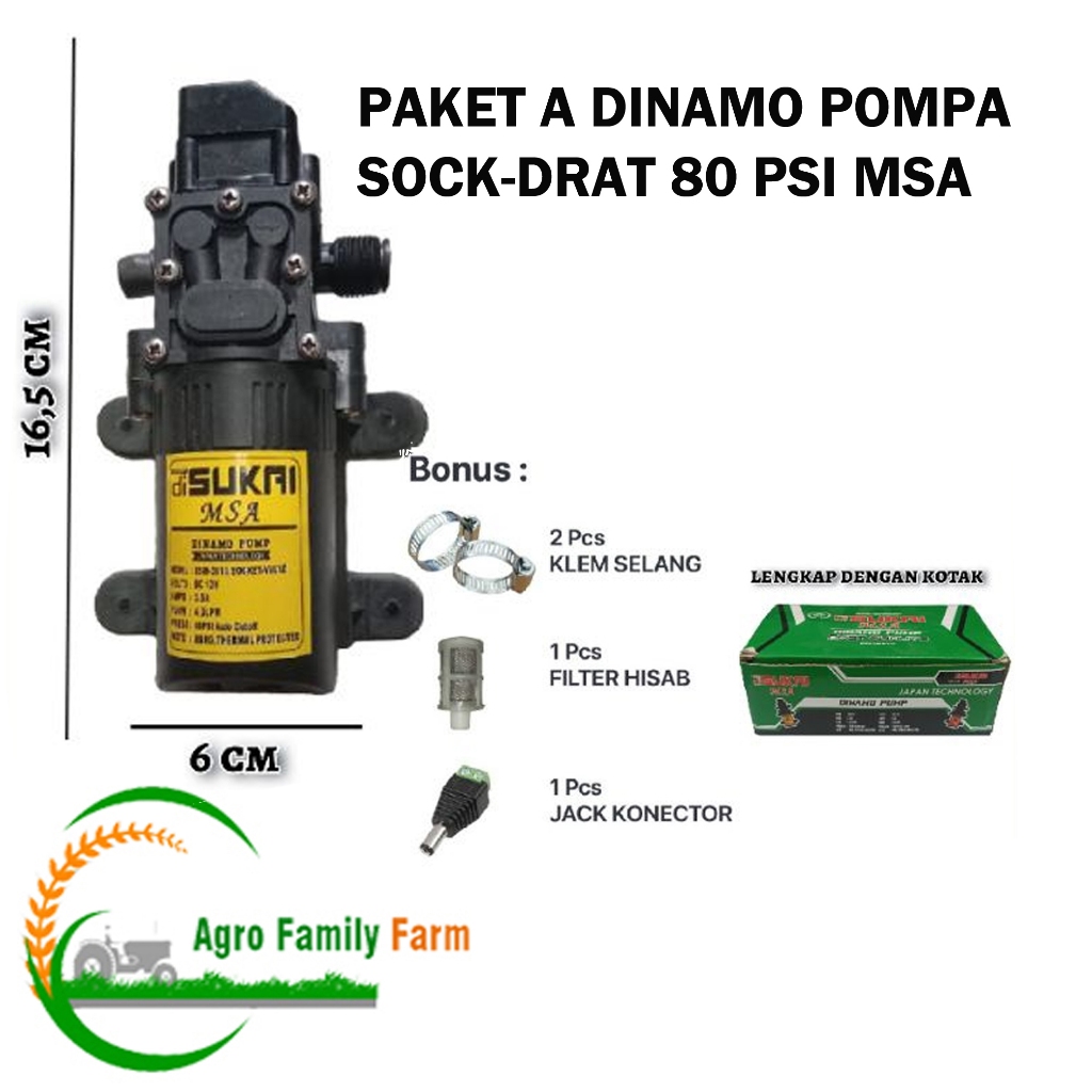DINAMO POMPA SOCK-DRAT 80 PSI MSA Dinamo Sprayer, Cuci Motor, Cuci Mobil, Motor, Ac