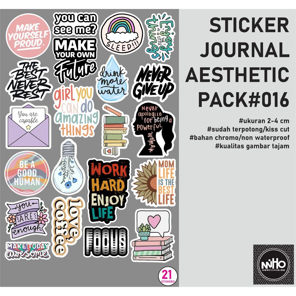 

STIKER AESTHETIC Pack#016 / Journaling / Scrapbook / Deco