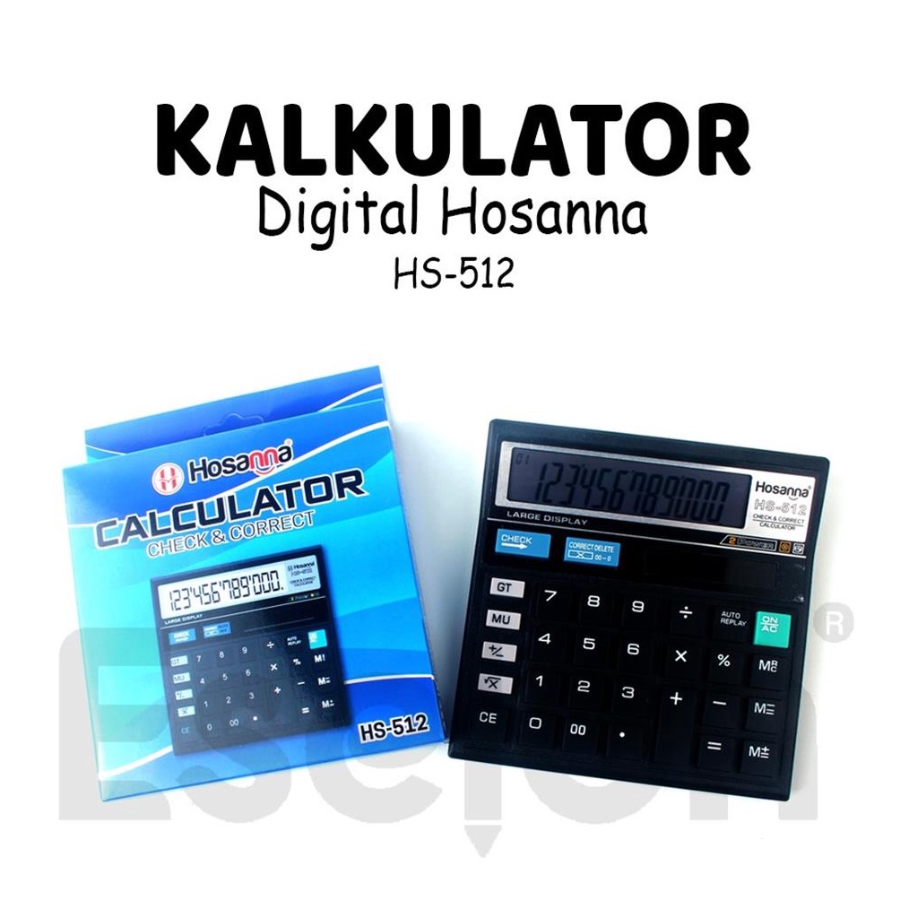 

KODE L6H Kalkulator Hosanna 12DIGIT Kalkulator HS512 CHECK CORRECT