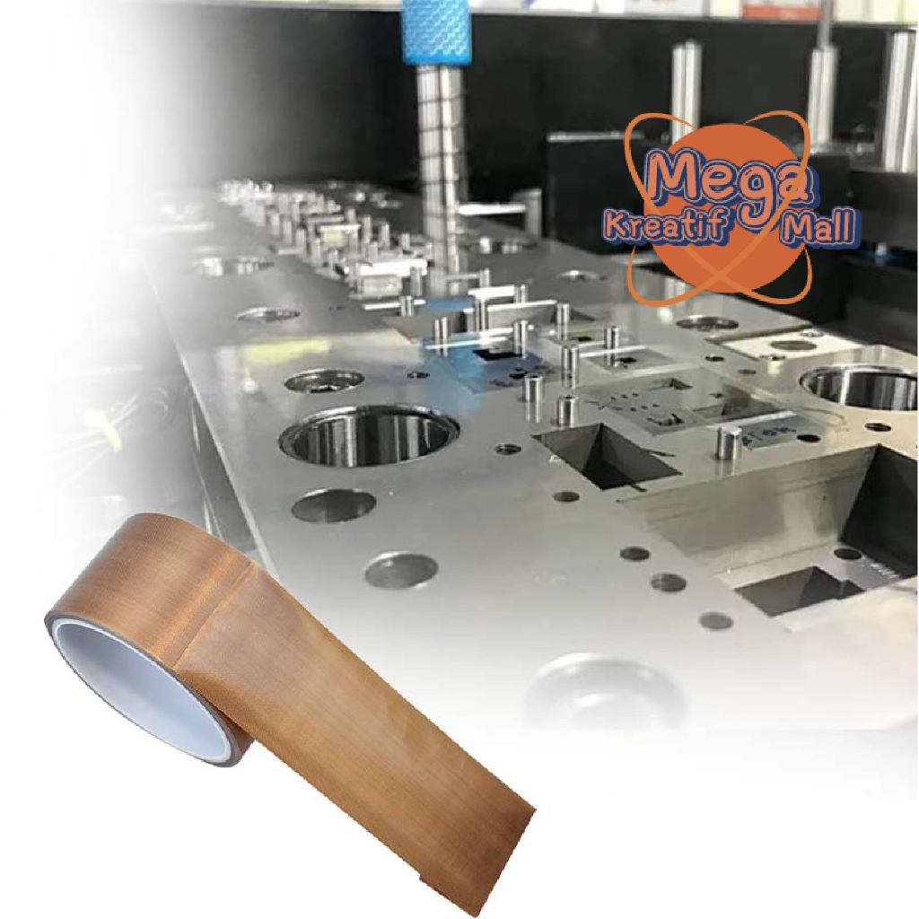 

10m Teflon Tape,Teflon Heat Tape,Lakban Isolasi, Teflon Anti Lengket,Kertas Teflon Mesin Press