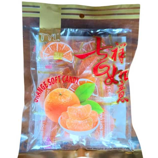 

TYL Orange Soft Candy Permen Jelly Jeruk 200g HALAL