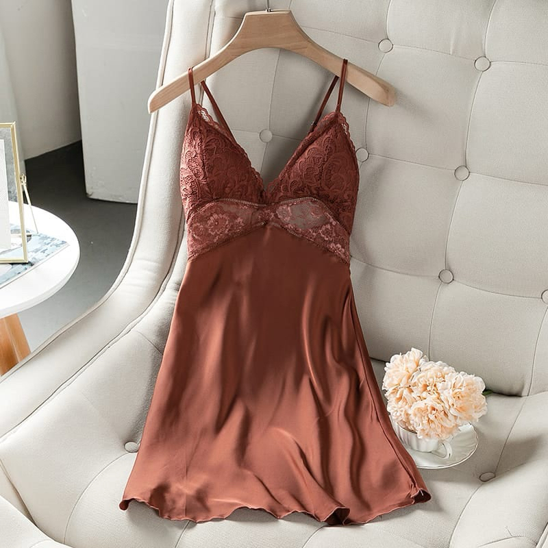 Lingerie Sexy Dress Satin Xing Wang 8023 baju tidur sexy Silky