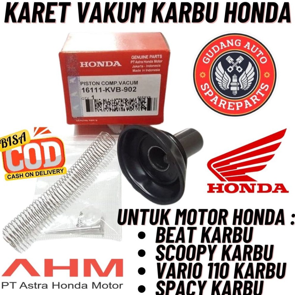 KODE Y12D ORIGINAL AHM Karet Vakum Karburator vario karbu  karet vacum beat karbu  karet vacum scoop