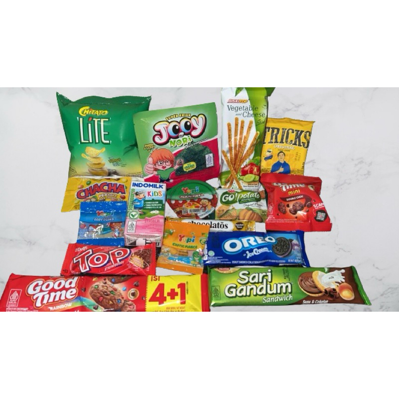 

Paket snack kardusan mix 1 paket aneka macam random