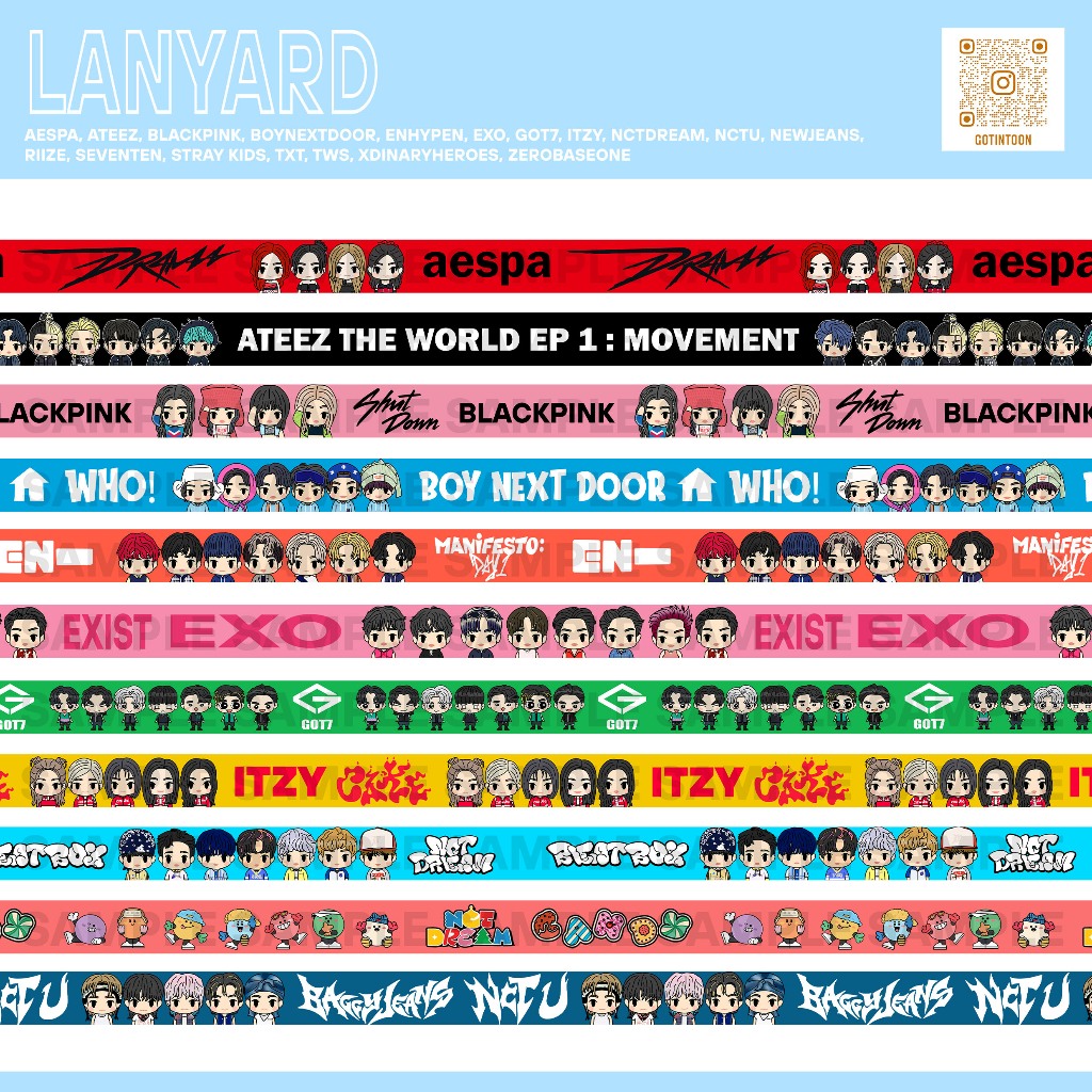 

[READY] LANYARD KPOP / GANTUNGAN KPOP (AESPA, ATEEZ, BLACKPINK, BOYNEXTDOOR, ENHYPEN, EXO, GOT7, ITZY, NCT DREAM, NCTU, NEW JEANS, PLAVE, RIIZE, SEVENTEN, STRAY KIDS, TXT, XDINARY HEROES, ZEROBASEONE )