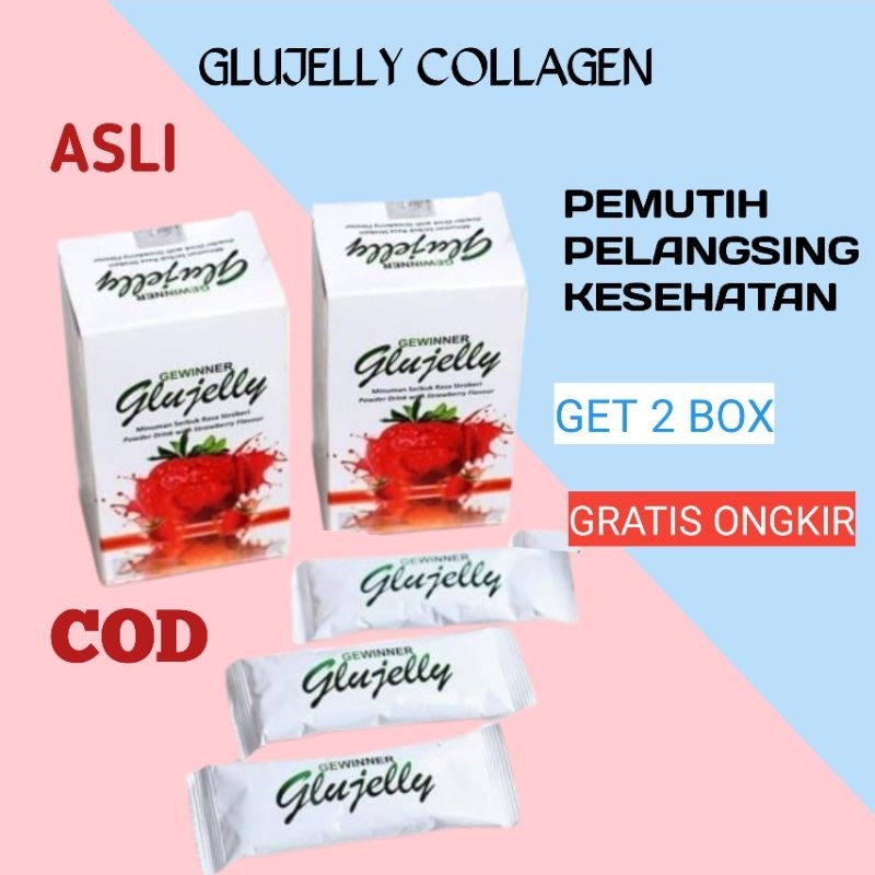Glujelly Collagen minuman kolagen colagen asli Original kesehatan kecantikan pemutih kulit pelangsin