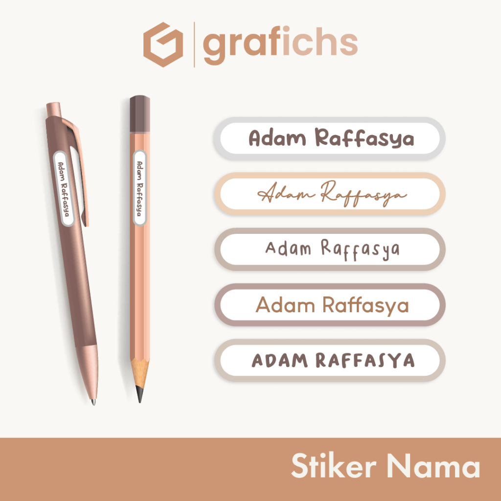 

Rad [90 pcs] Stiker Nama Alat Tulis Sekolah GISS16-20 by Grafichs